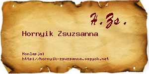 Hornyik Zsuzsanna névjegykártya
