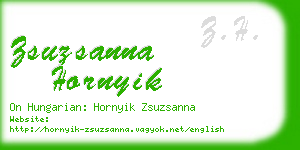 zsuzsanna hornyik business card